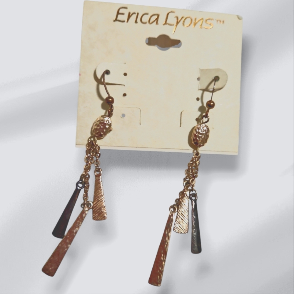 Dainty Dangle Earrings Gold tone and Pewter tone MUST LOOK